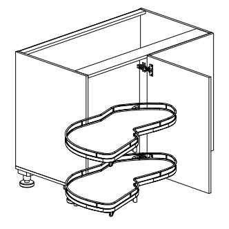 LEMANS 2 полки Kessebohmer купить в Оренбурге | официальный магазин
