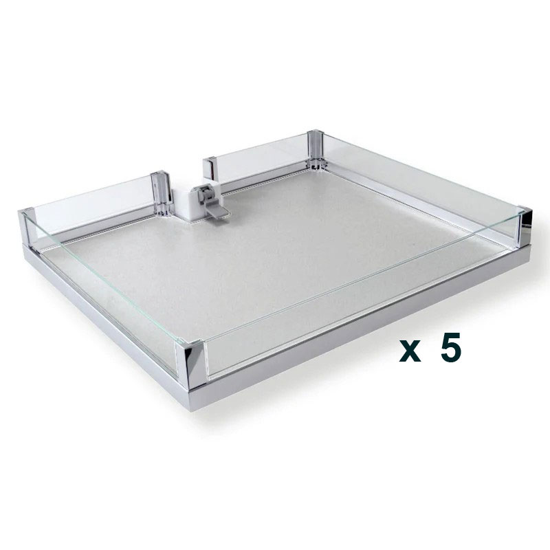 Комплект полок 5 шт, левый, Конвой Премио, 600 мм, Арена ВАРИО, цвет ХРОМ Kessebohmer | официальный магазин