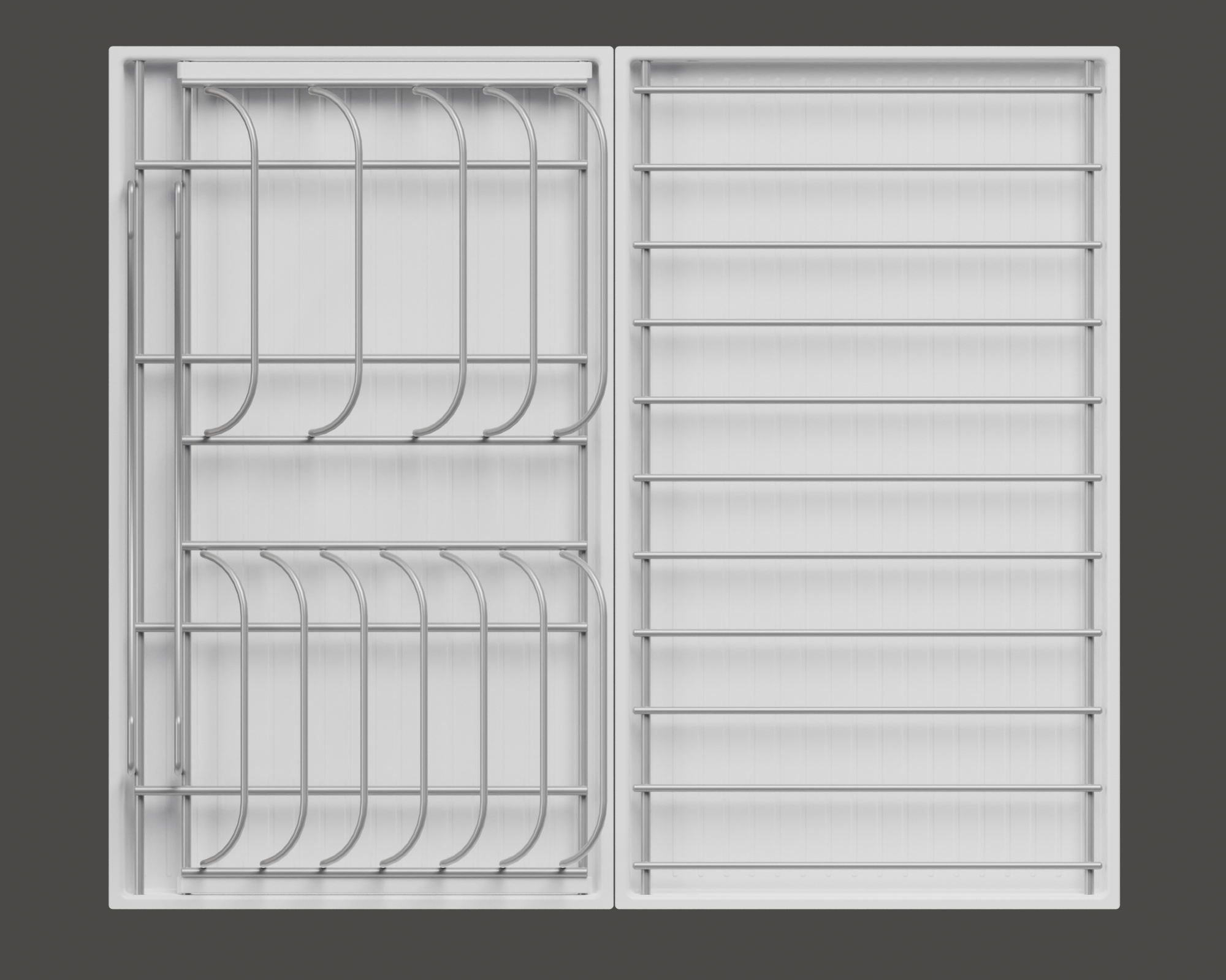 Сушка выдвижная И14 Дайнинг Агент 600 мм передний бортик цвет ТИТАН цвет дна Белый Kessebohmer | официальный магазин