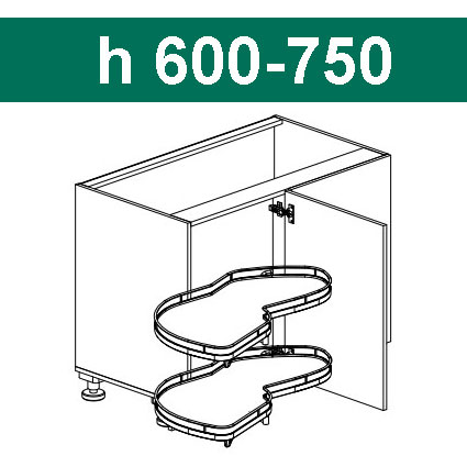 LEMANS 2 полки h 600-750 Kessebohmer купить в Оренбурге | официальный магазин