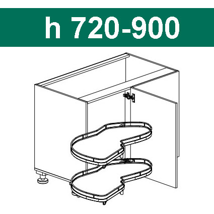 LEMANS 2 полки h 720-900 Kessebohmer купить в Оренбурге | официальный магазин
